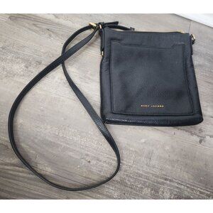 Marc Jacobs Tourst NS Black Pebbled Leather Crossbody Bag